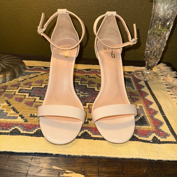 Mix It 6 Cream Stiletto Heels with Ankle Strap - Picture 2 of 10